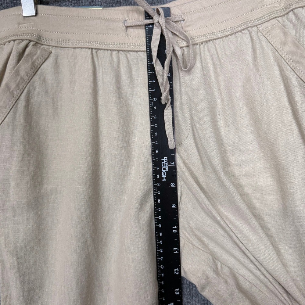 Sonoma Pants Women 8S Beige Linen Blend Straight Leg Mid Rise Drawstring NWT - Picture 12 of 15